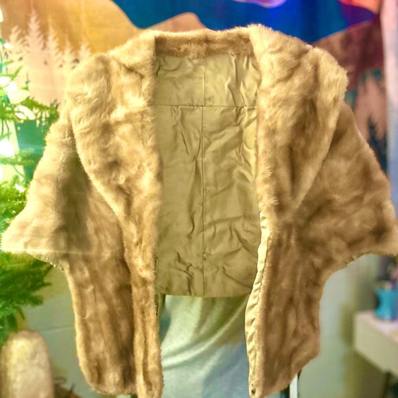 Mink Stole, Mink Fur Wrap, Stole, Vintage Genuine Mink Fur Stole